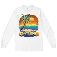 White delray beach florida  vintage distressed souvenir long sleeve t shirt Long Sleeve Tee - linhVisuals