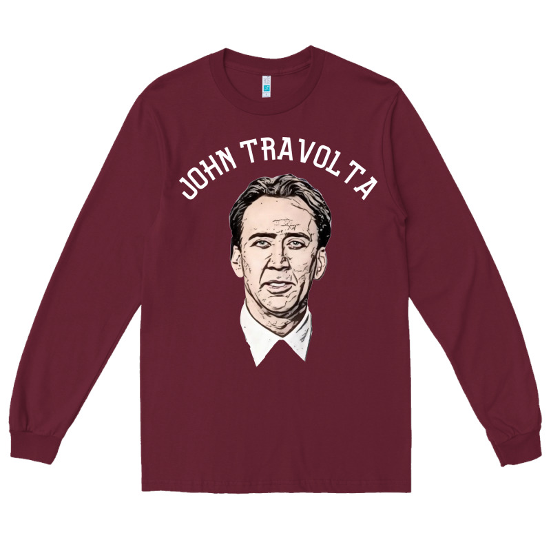 Sports Nicolas Cage As John Travolta Long Sleeve Tee by linhVisuals | Teevron