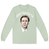 Matcha sports nicolas cage as john travolta Long Sleeve Tee - linhVisuals
