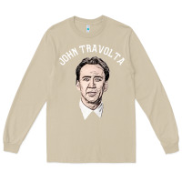 Mushroom sports nicolas cage as john travolta Long Sleeve Tee - linhVisuals