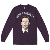 Plum sports nicolas cage as john travolta Long Sleeve Tee - linhVisuals