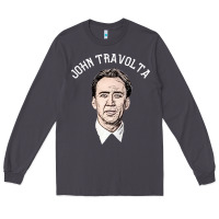 Smoke sports nicolas cage as john travolta Long Sleeve Tee - linhVisuals