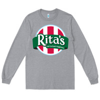 Heather Grey rita's italian ice cafe Long Sleeve Tee - linhVisuals