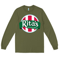 Army Green rita's italian ice cafe Long Sleeve Tee - linhVisuals