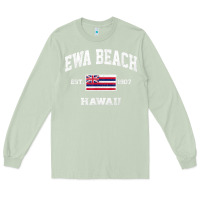 Matcha ewa beach hawaii hi vintage state athletic style t shirt Long Sleeve Tee - linhVisuals