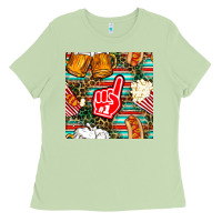 Matcha american football snacks with serape and leopard Ladies Tee - BundleAndBundleShop