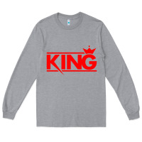 Heather Grey king Long Sleeve Tee - linhVisuals