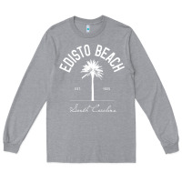 Heather Grey edisto beach sc palm tree edisto beach gift pullover hoodie Long Sleeve Tee - linhVisuals