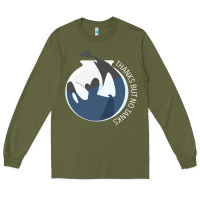 Army Green thanks but no tanks Long Sleeve Tee - linhVisuals