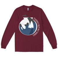 Burgundy thanks but no tanks Long Sleeve Tee - linhVisuals
