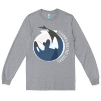 Heather Grey thanks but no tanks Long Sleeve Tee - linhVisuals