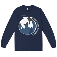 Navy thanks but no tanks Long Sleeve Tee - linhVisuals