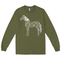 Army Green horse lover t  shirthorse t  shirt (1) Long Sleeve Tee - linhVisuals
