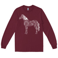 Burgundy horse lover t  shirthorse t  shirt (1) Long Sleeve Tee - linhVisuals