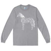 Heather Grey horse lover t  shirthorse t  shirt (1) Long Sleeve Tee - linhVisuals