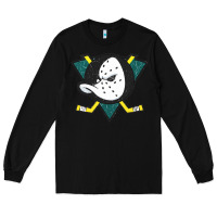 Black the mighty ducks classic Long Sleeve Tee - linhVisuals