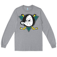 Heather Grey the mighty ducks classic Long Sleeve Tee - linhVisuals