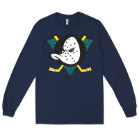 Navy the mighty ducks classic Long Sleeve Tee - linhVisuals