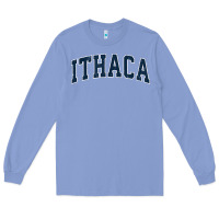 Colony Blue ithaca new york ny vintage sports design navy design t shirt Long Sleeve Tee - linhVisuals