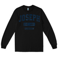 Black joseph oregon or vintage sports established navy design t shirt Long Sleeve Tee - linhVisuals