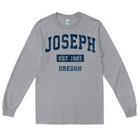 Heather Grey joseph oregon or vintage sports established navy design t shirt Long Sleeve Tee - linhVisuals