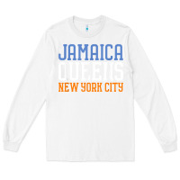White jamaica queens new york ny t shirt Long Sleeve Tee - linhVisuals