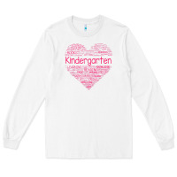 White cute love heart kindergarten teacher valentines day womens Long Sleeve Tee - linhVisuals