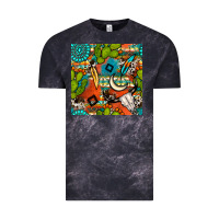 Cloud Black western cactus aztec seamless pattern Vintage Tee - BundleAndBundleShop