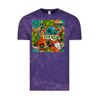 Cloud Purple western cactus aztec seamless pattern Vintage Tee - BundleAndBundleShop