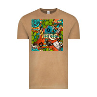 Western Cactus Aztec Seamless Pattern Vintage Tee | Teevron