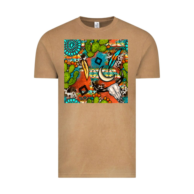 Western Cactus Aztec Seamless Pattern Vintage Tee by BundleAndBundleShop | Teevron
