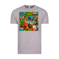 Vintage Zinc western cactus aztec seamless pattern Vintage Tee - BundleAndBundleShop