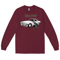 Burgundy Title Fight Trending Long Sleeve Tee - linhVisuals