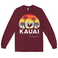 Burgundy kauai hawaii chicken lover souvenir t shirt Long Sleeve Tee - linhVisuals