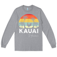 Heather Grey kauai hawaii chicken lover souvenir t shirt Long Sleeve Tee - linhVisuals
