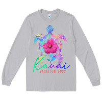 Moon Dust kauai hawaii vacation 2022 sea turtle flower tropical t shirt Long Sleeve Tee - linhVisuals