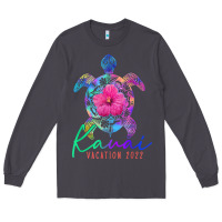 Smoke kauai hawaii vacation 2022 sea turtle flower tropical t shirt Long Sleeve Tee - linhVisuals