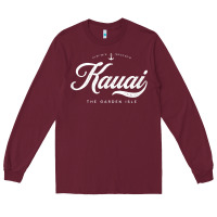 Burgundy kauai hawaii vintage retro t shirt Long Sleeve Tee - linhVisuals