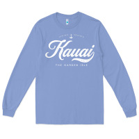Colony Blue kauai hawaii vintage retro t shirt Long Sleeve Tee - linhVisuals