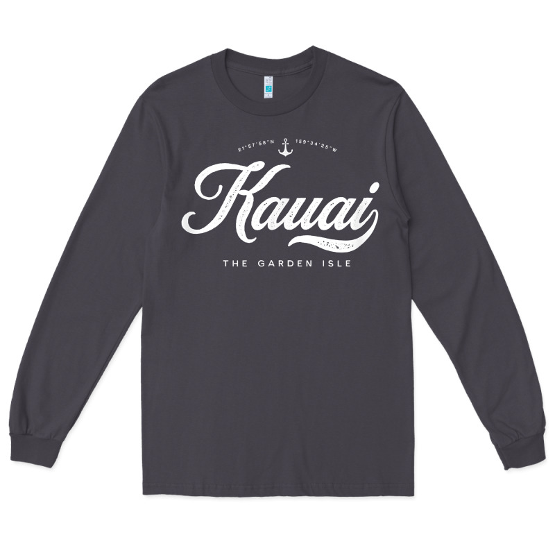 Kauai Hawaii Vintage Retro T Shirt Long Sleeve Tee by linhVisuals | Teevron