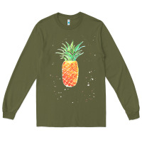 Army Green Pineapple Onesie Long Sleeve Tee - linhVisuals