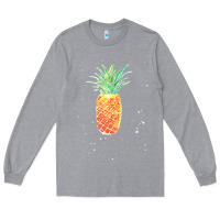 Heather Grey Pineapple Onesie Long Sleeve Tee - linhVisuals