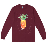 Burgundy Pineapple Onesie Long Sleeve Tee - linhVisuals