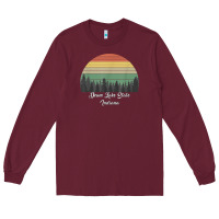 Burgundy deam lake state Long Sleeve Tee - linhVisuals