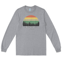 Heather Grey deam lake state Long Sleeve Tee - linhVisuals