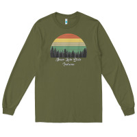 Army Green deam lake state Long Sleeve Tee - linhVisuals