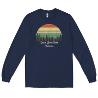 Navy deam lake state Long Sleeve Tee - linhVisuals