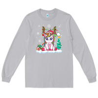 Moon Dust cute unicorn christmas shirt kid girls women deer santa xmas 1 Long Sleeve Tee - linhVisuals