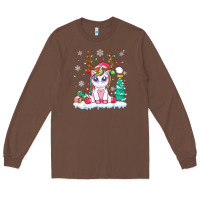 Chestnut cute unicorn christmas shirt kid girls women deer santa xmas 1 Long Sleeve Tee - linhVisuals