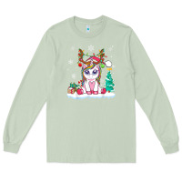 Matcha cute unicorn christmas shirt kid girls women deer santa xmas 1 Long Sleeve Tee - linhVisuals